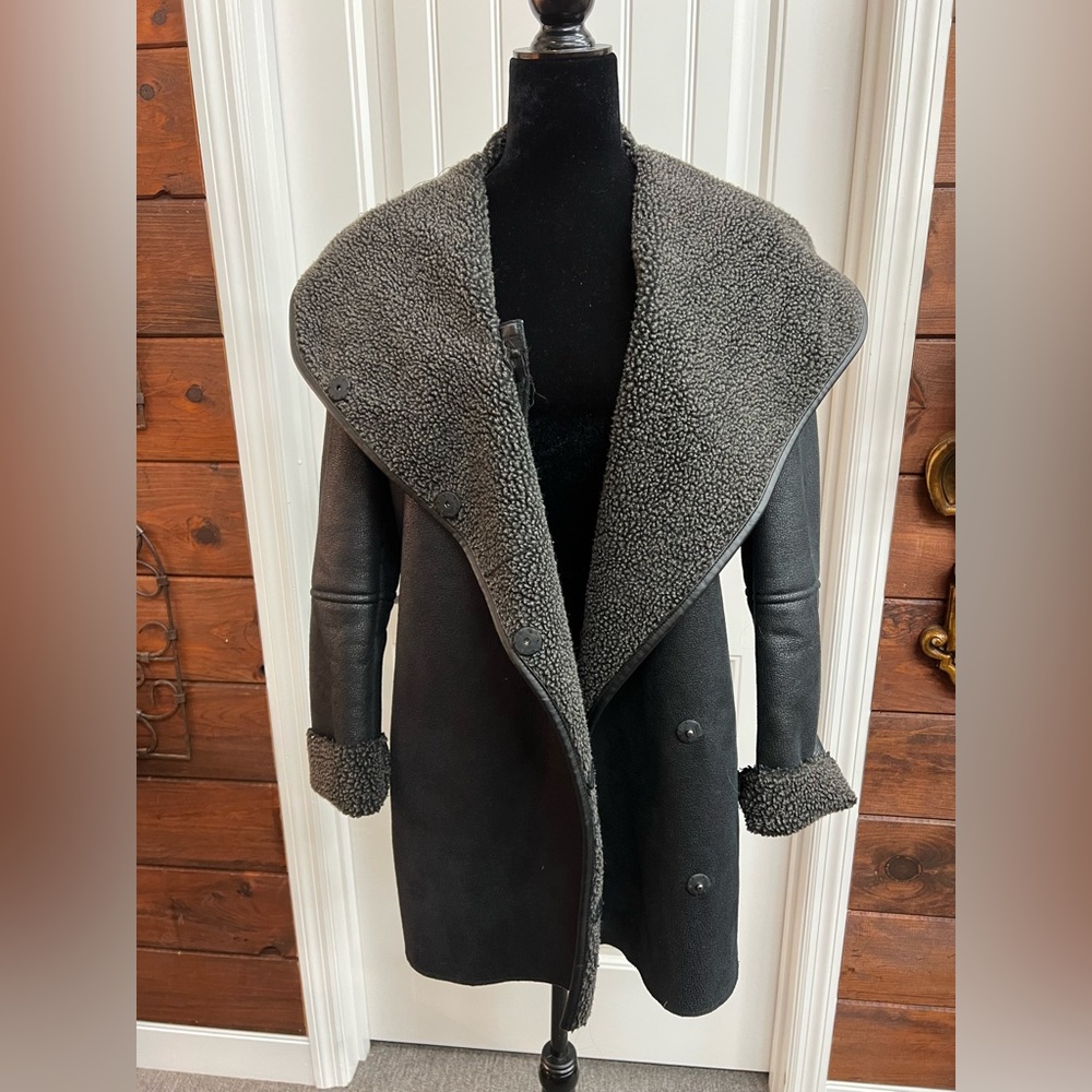 Sam Edelman Sherpa and Suede Coat